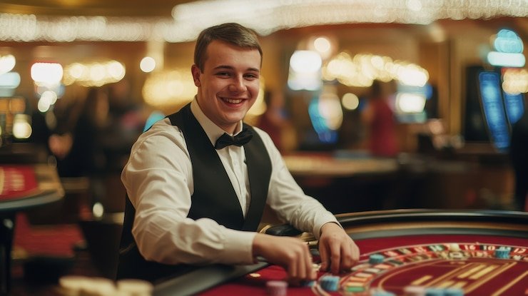 Kontrol permainan Fortune Mouse dengan tombol taruhan dan spin di lalabet